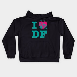 I Love Cycling DF Aqua Pink / Yo Amo andar en Bicicleta en el DF / Chilango Pride / Orgullo Chilango Graphic Kids Hoodie